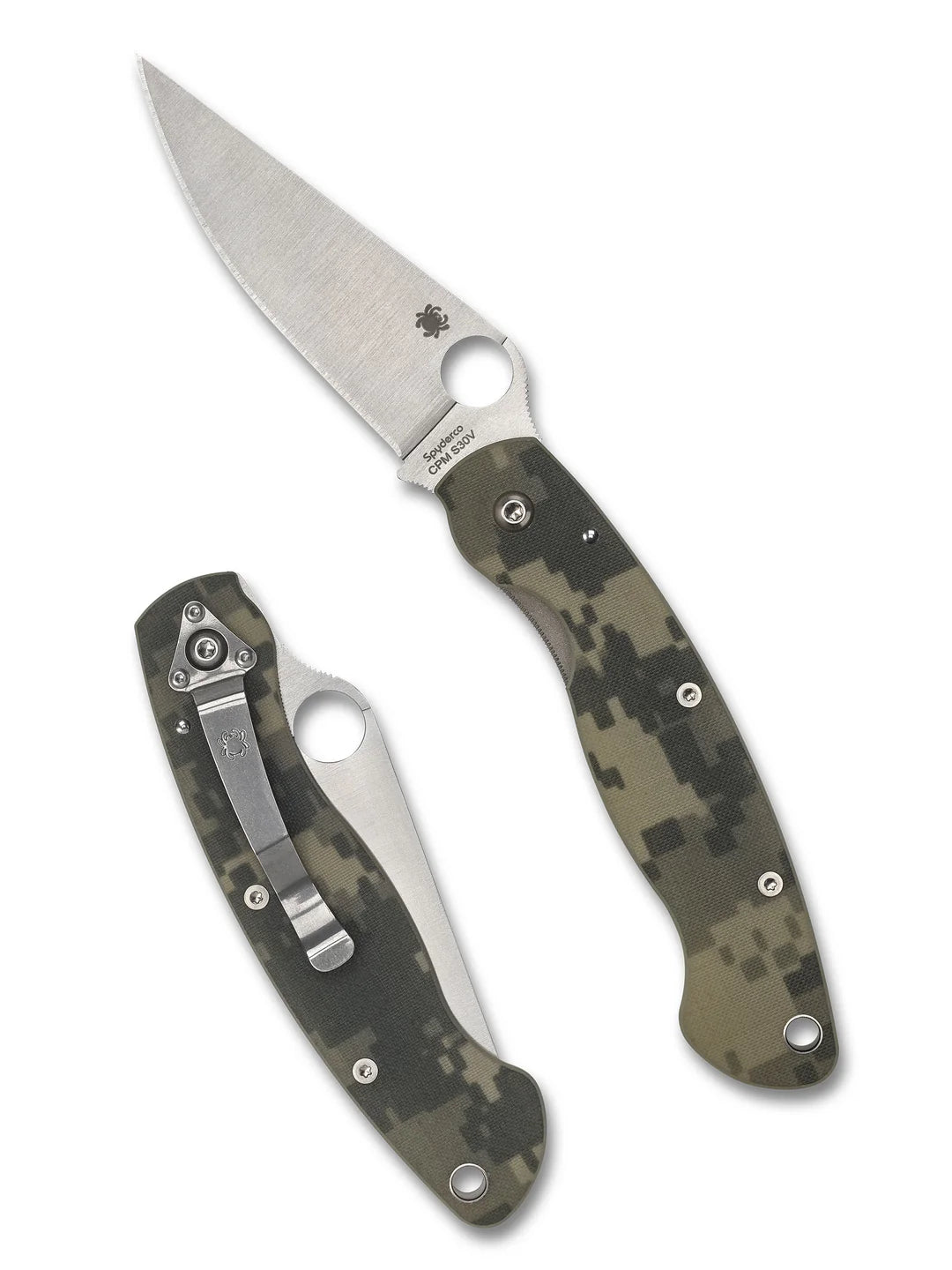 C36GPCMO - Spyderco Military Model Camo G-10 Plainedge 