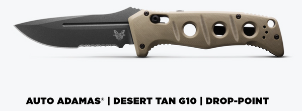 Benchmade 2750GY-1 Auto Adamas® | Desert Tan G10 | Drop-point
