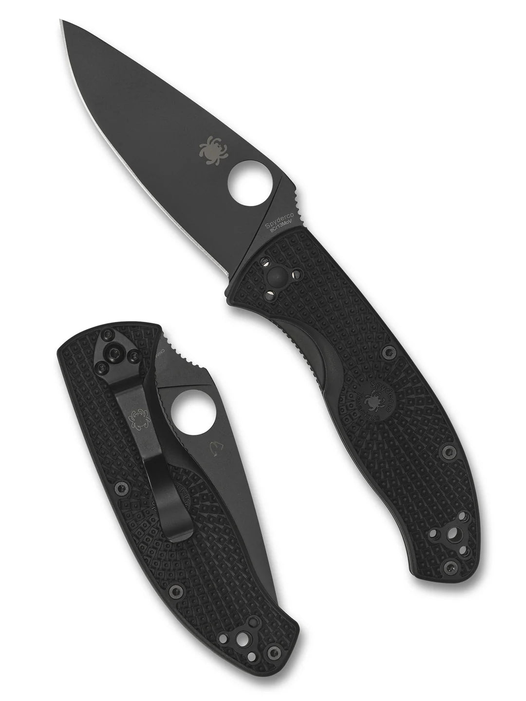 C122PBBK- Spyderco Tenacious Black Lightweight Black Blade