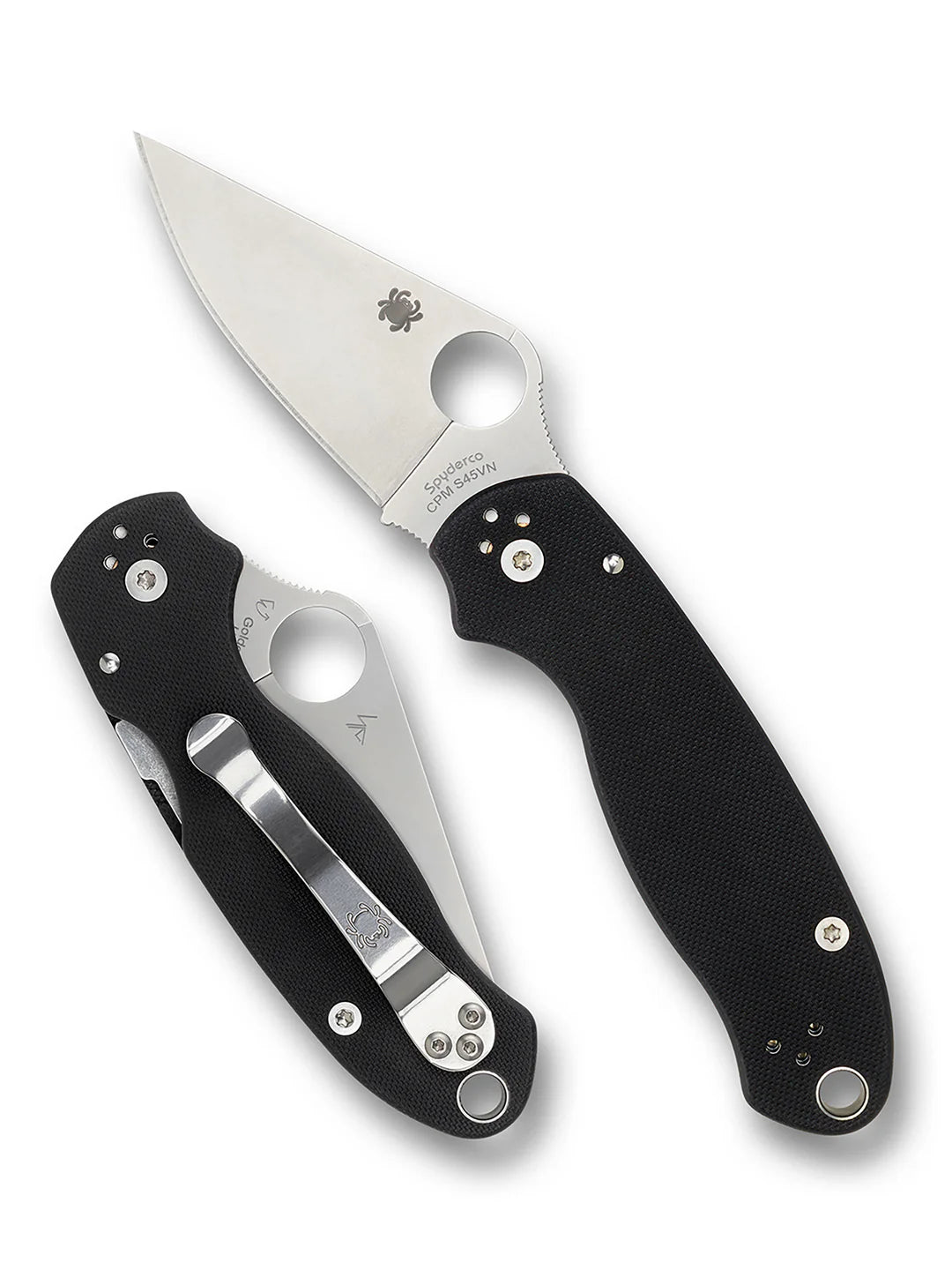 C223GP - Spyderco Para 3 Black G-10 Plainedge