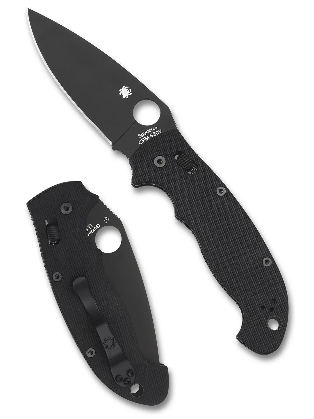 C95GPBBK2 - Spyderco Manix 2 XL Black Blade Plainedge